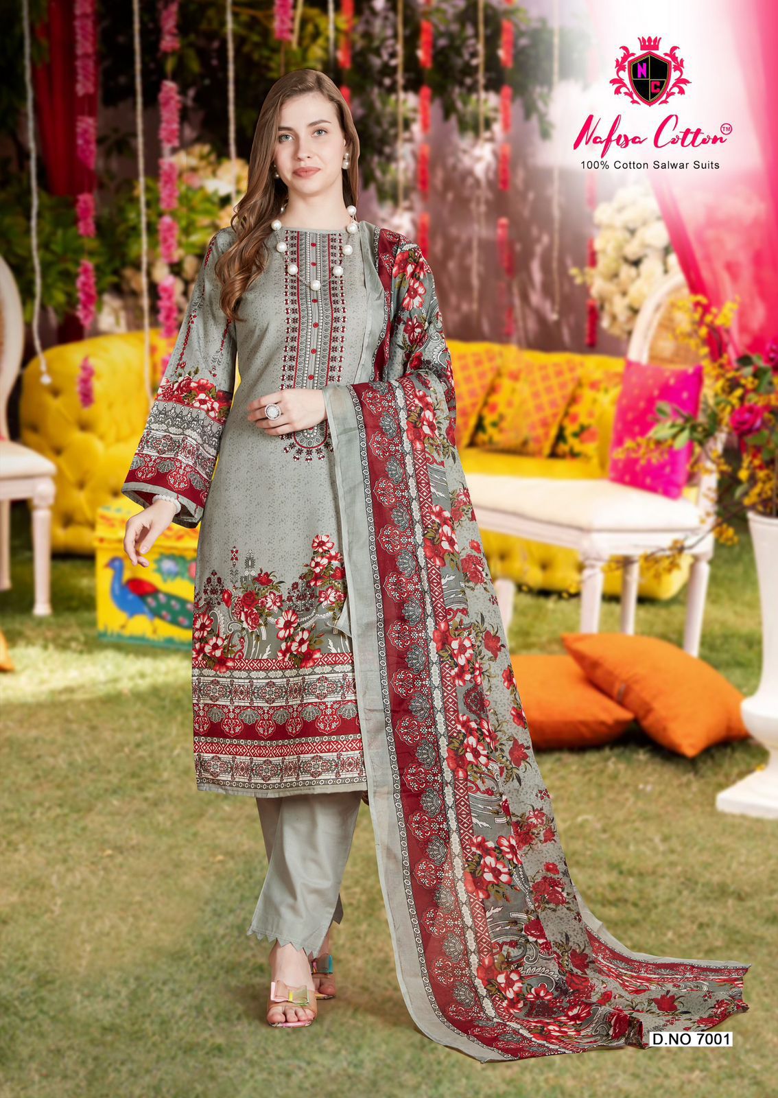 Andaaz Vol 7 By Nafisa Printed Karachi Cotton Dress Material Wholesale Online